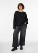 Lockerer Pullover mit Rundhalsausschnitt, Schwarz, Model image number 1