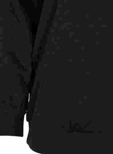 Sweat-Cardigan mit Steppmuster, Black, Packshot image number 2