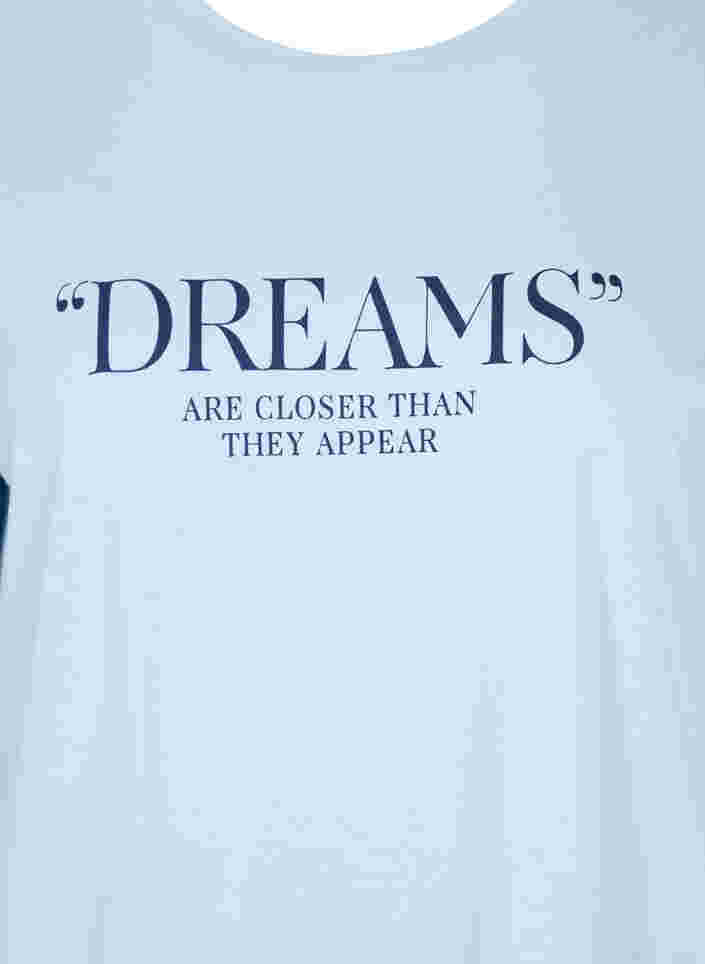Oversized Nacht T-Shirt aus Bio-Baumwolle, Cashmere Blue DREAMS, Packshot image number 2