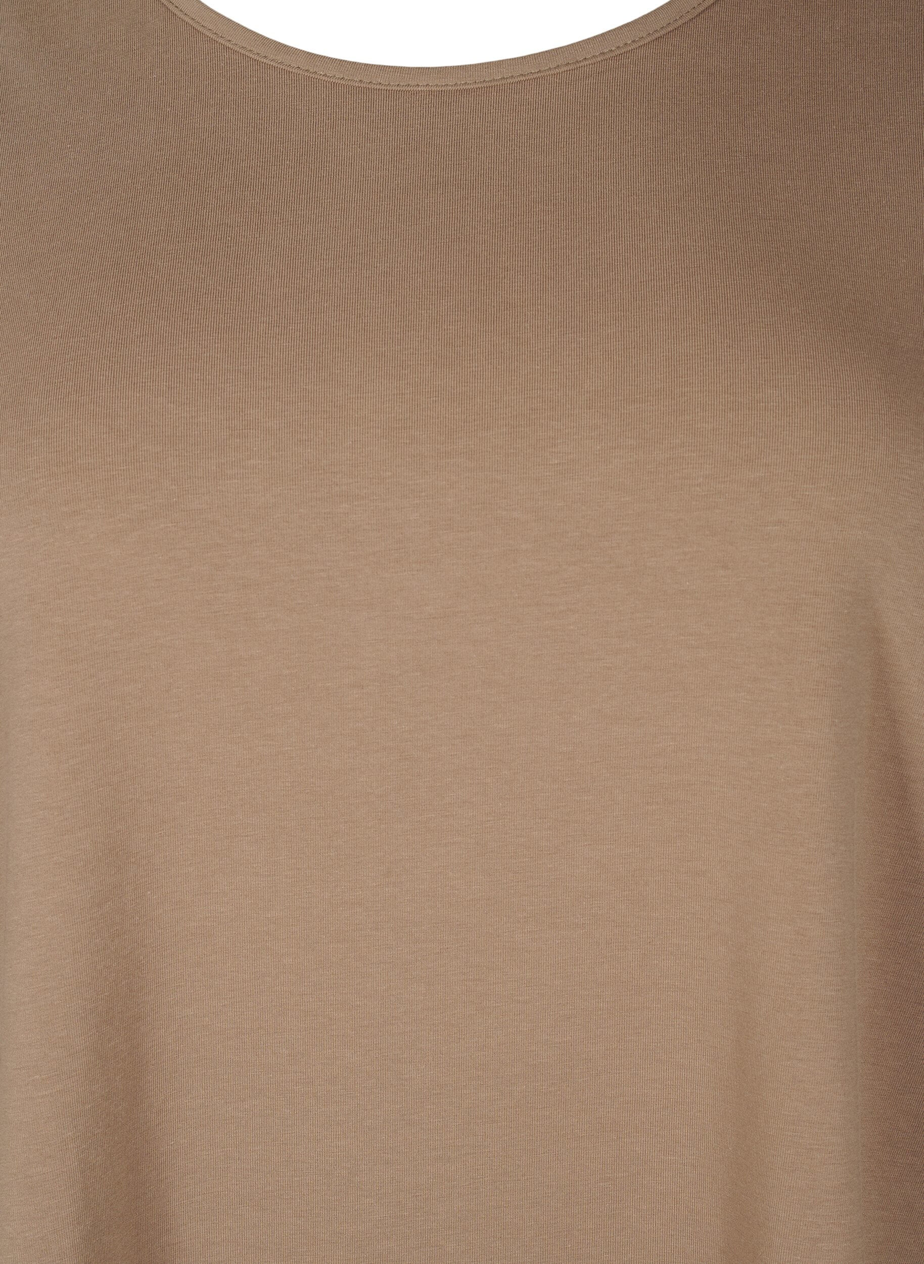 Zizzi Tunika in A-Form mit 3/4-&Auml;rmeln, Shitake, Packshot image number 2