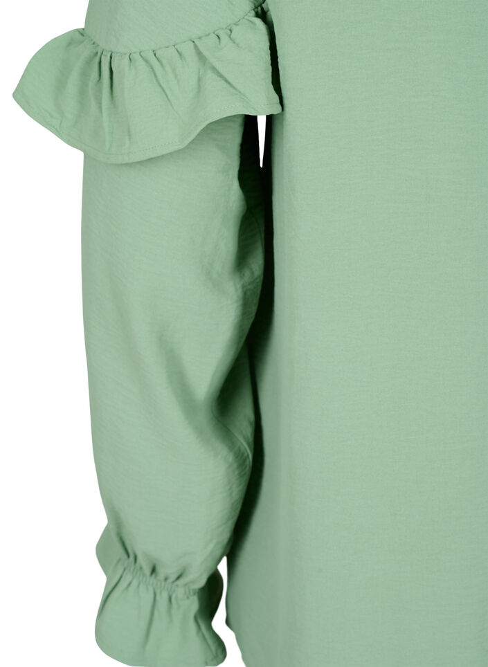 Bluse mit Rüschen und Knöpfen, Green Bay, Packshot image number 3