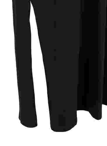 Midikleid aus Baumwolle mit kurzen Ärmeln, Black Solid, Packshot image number 3