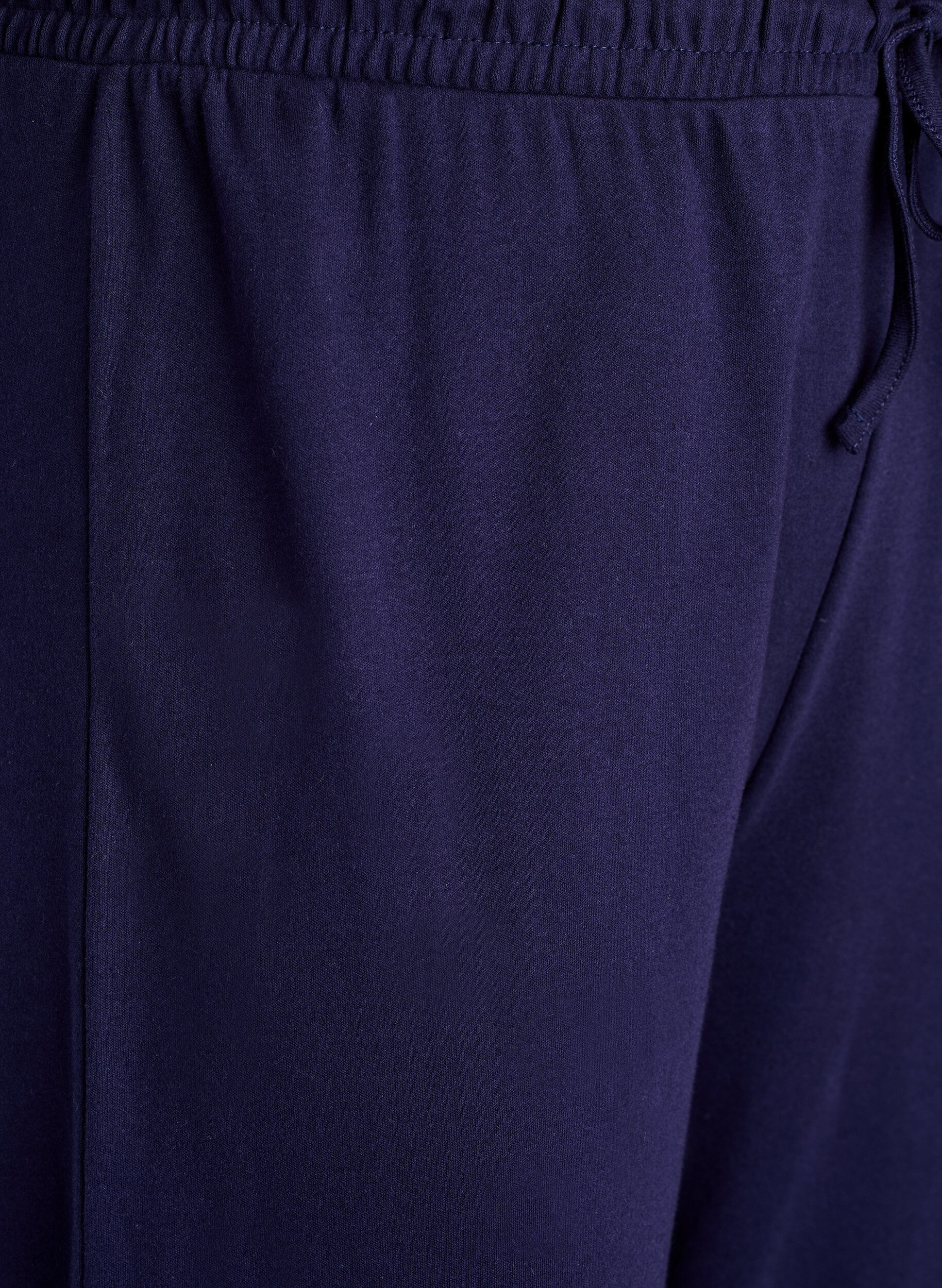 ZizziBaumwoll-Pyjamahose mit hohem Bund, Blau, Packshot image number 2