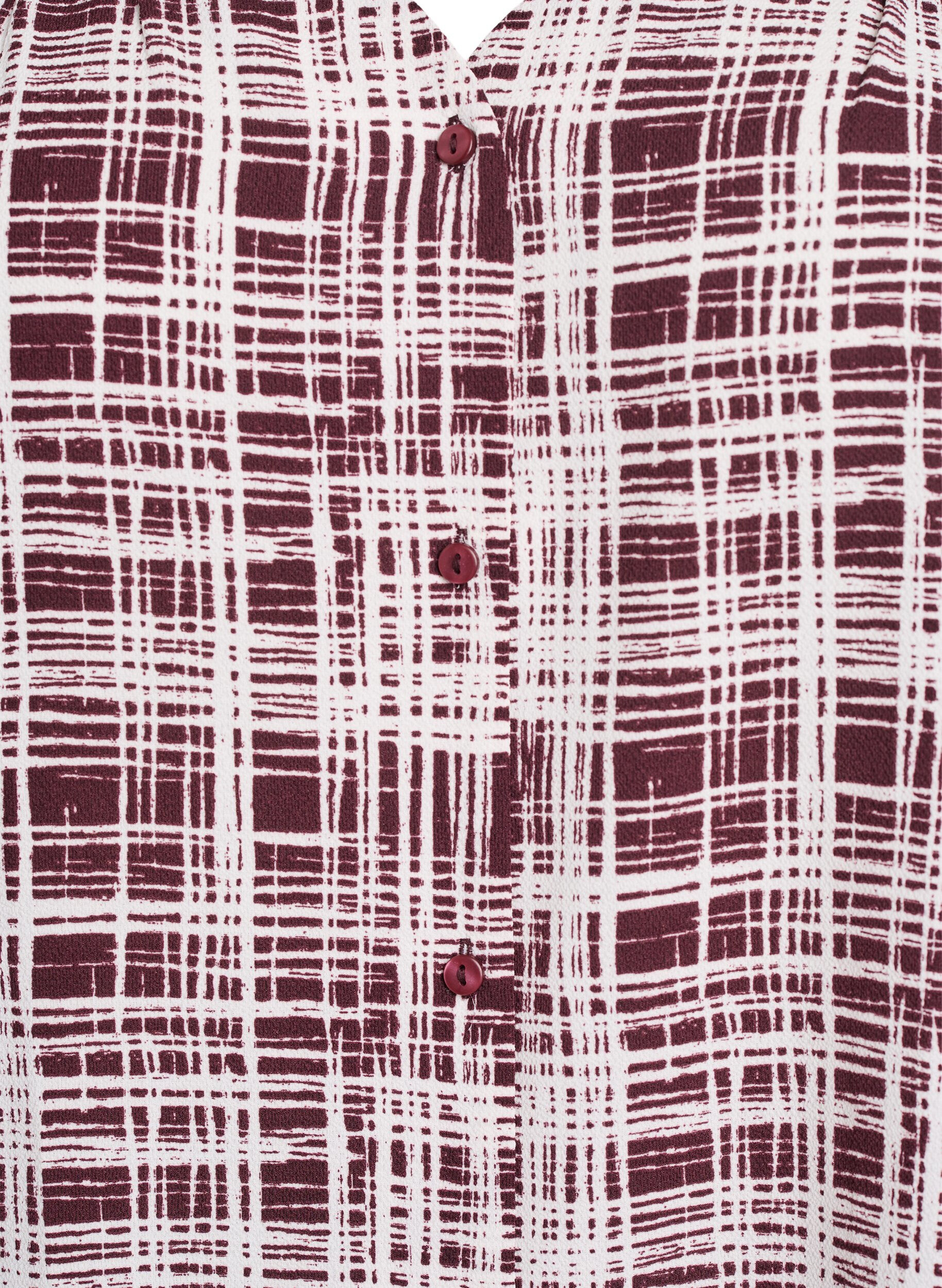 Zizzi Bluse mit 1/2 &Auml;rmeln, Dunkles Bordeaux, Packshot image number 2