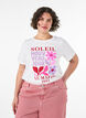 T-Shirt aus Baumwolle mit Print, Wei&szlig;, Model image number 0