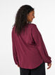 Bluse aus Viskose mit V-Ausschnitt und abgerundetem Saum, Rot, Model image number 2