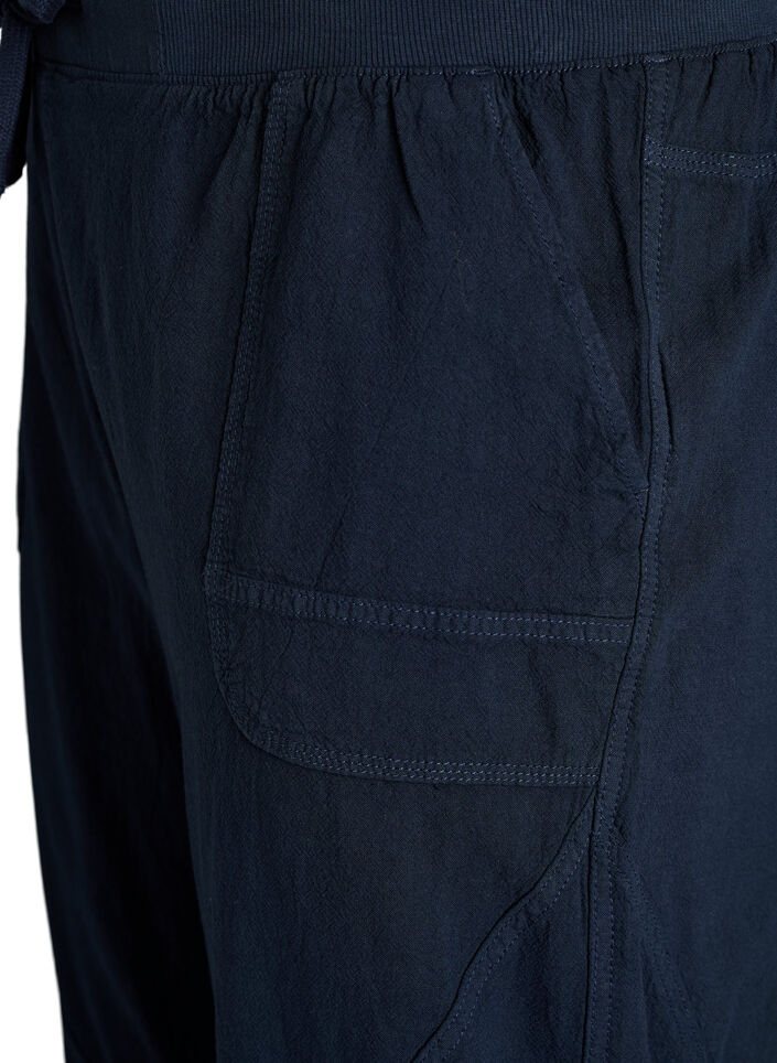 Capri-Hose aus Baumwolle, Blau, Packshot image number 2