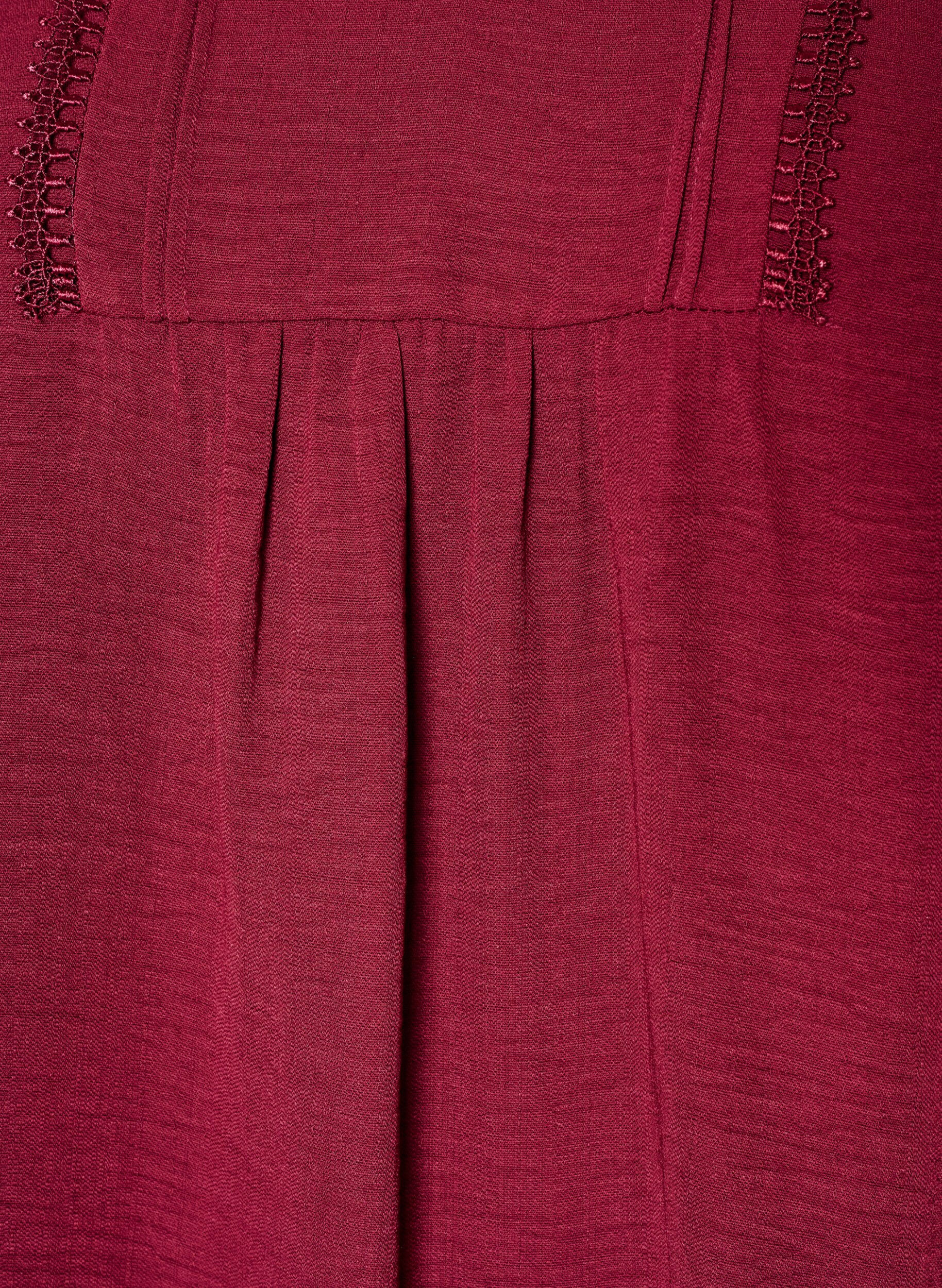 ZizziBluse mit V-Ausschnitt und H&auml;kelband, Rot, Packshot image number 2