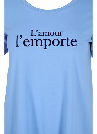 Kurzarm T-Shirt aus Baumwolle mit Aufdruck, Ultramarine / N.Sky, Packshot image number 2