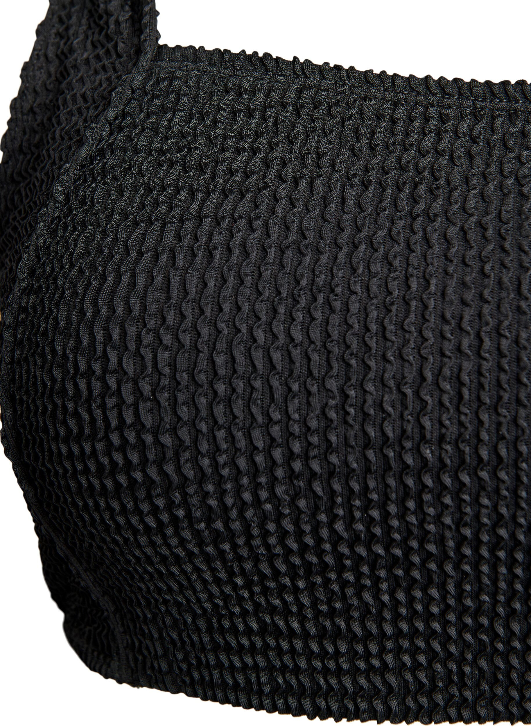 Zizzi Bikinioberteil aus Krepp mit verstellbaren Tr&auml;gern, Schwarz, Packshot image number 2