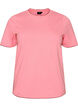 T-Shirt aus Baumwolle mit gewellten Kontrastkanten, Pink, Packshot image number 0