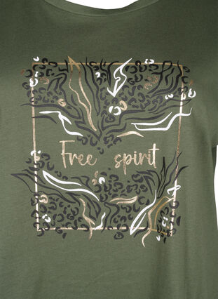 T-Shirt aus Bio-Baumwolle mit Golddruck, Thyme W. Free, Packshot image number 2