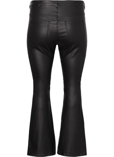 Beschichtete Ellen Jeans mit Bootcut, Black, Packshot image number 1