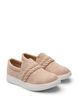 Schuhe aus Wildlederimitat mit geflochtenen Riemen, Beige, Packshot image number 1