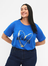 FLASH - T-Shirt mit Motiv, Princess Blue, Model