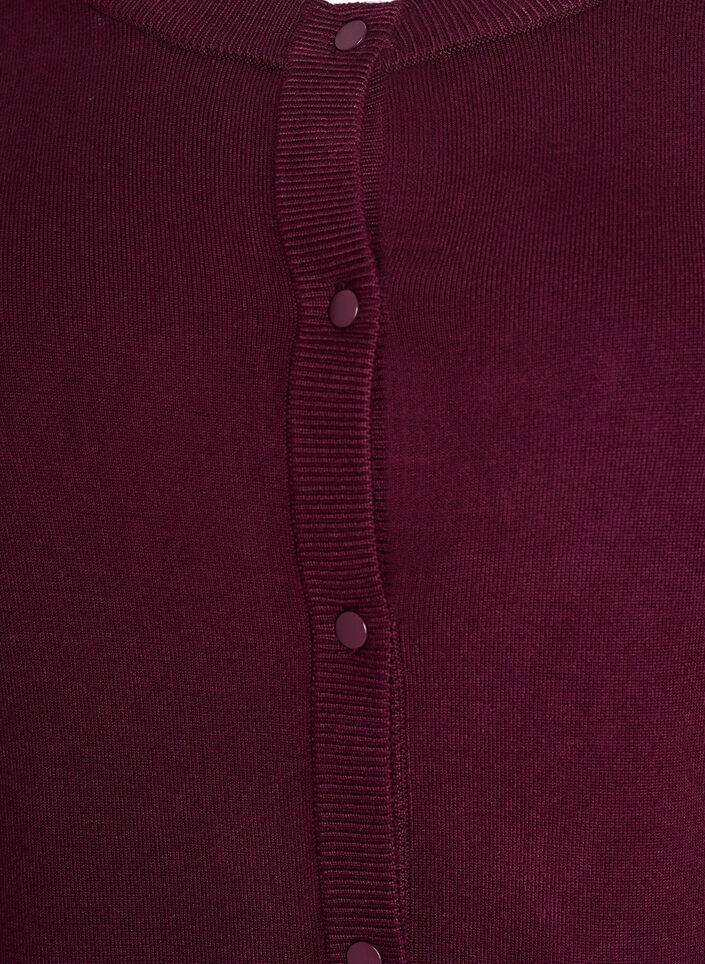 Strickjacke mit Rundhalsausschnitt und Kn&ouml;pfen, Rot, Packshot image number 2