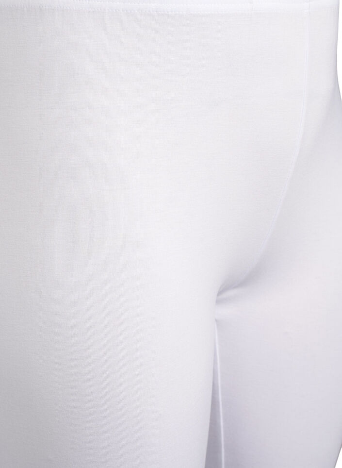 Basic 3/4-Leggings aus Viskose, Wei&szlig;, Packshot image number 2