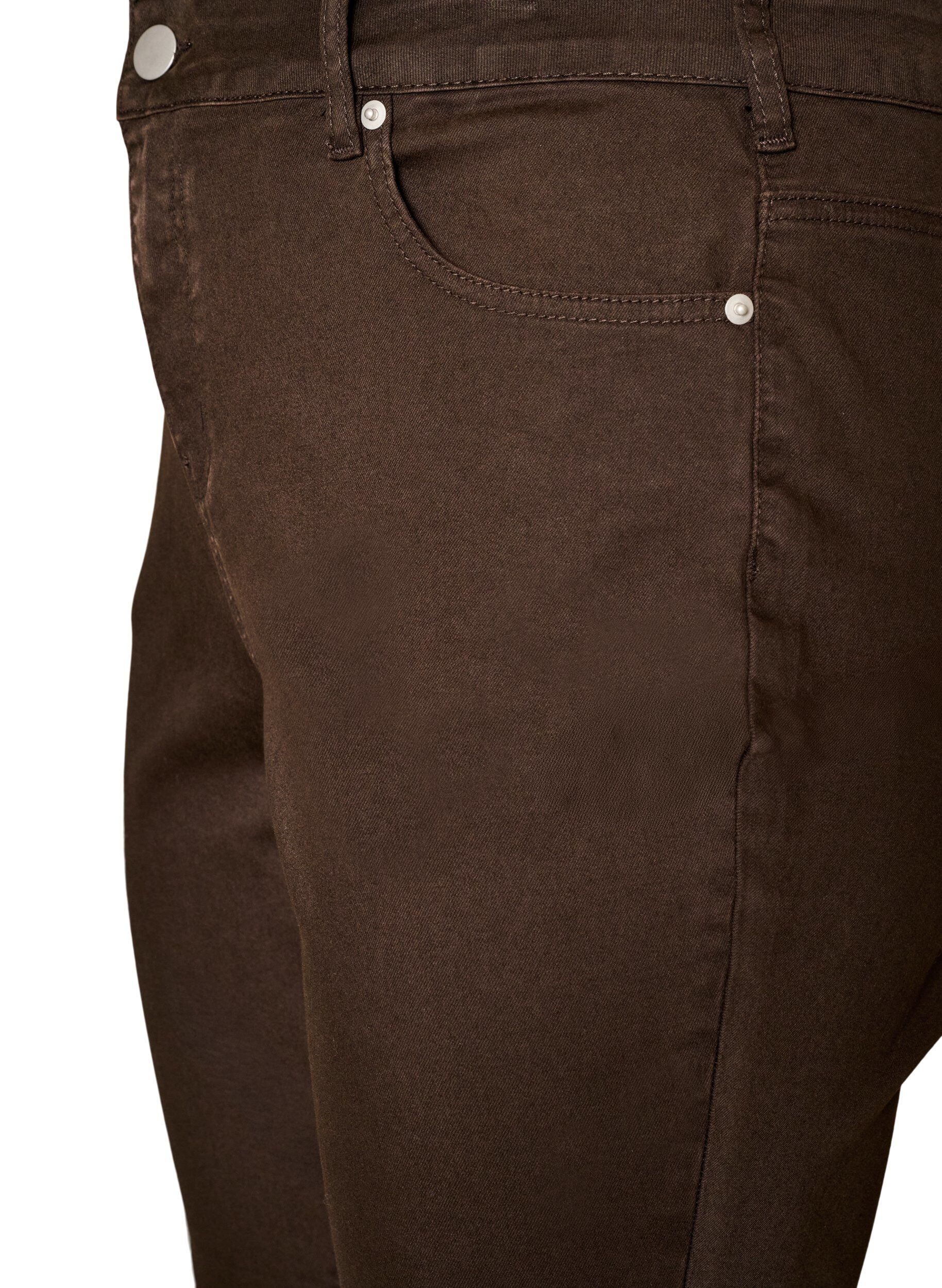 ZizziEllen Bootcut-Jeans aus farbigem Denim, Braun, Packshot image number 2