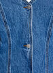Jeansjacke mit formgebenden N&auml;hten und V-Ausschnitt, Blau, Packshot image number 2
