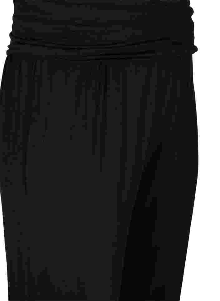 Lockere Hose aus Viskosemischung, Black, Packshot image number 2