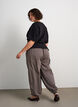 Ballonhose mit hoher Taille und Allover-Muster, Braun, Model image number 1