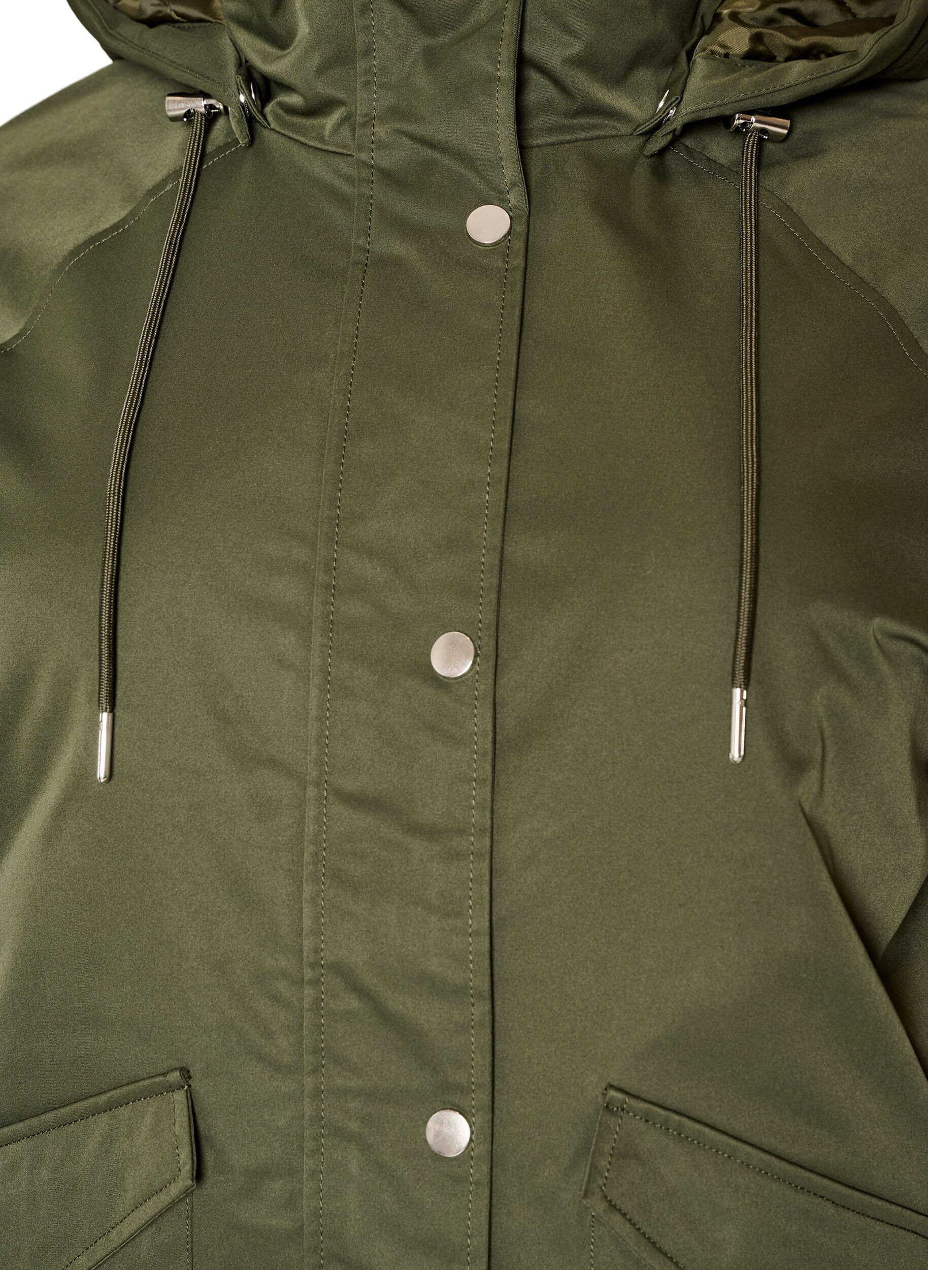 ZizziGepolsterter Parka mit einer abnehmbaren Kapuze, Gr&uuml;n, Packshot image number 2