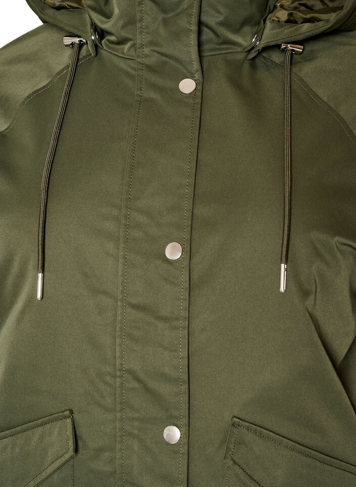 Gepolsterter Parka mit einer abnehmbaren Kapuze, Gr&uuml;n, Packshot image number 2
