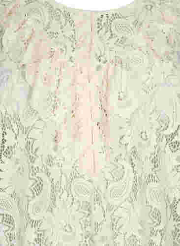 Spitzenbluse mit Rüschendetails, Off White, Packshot image number 2