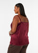 Top aus Velours mit Spitzen, Rot, Model image number 2