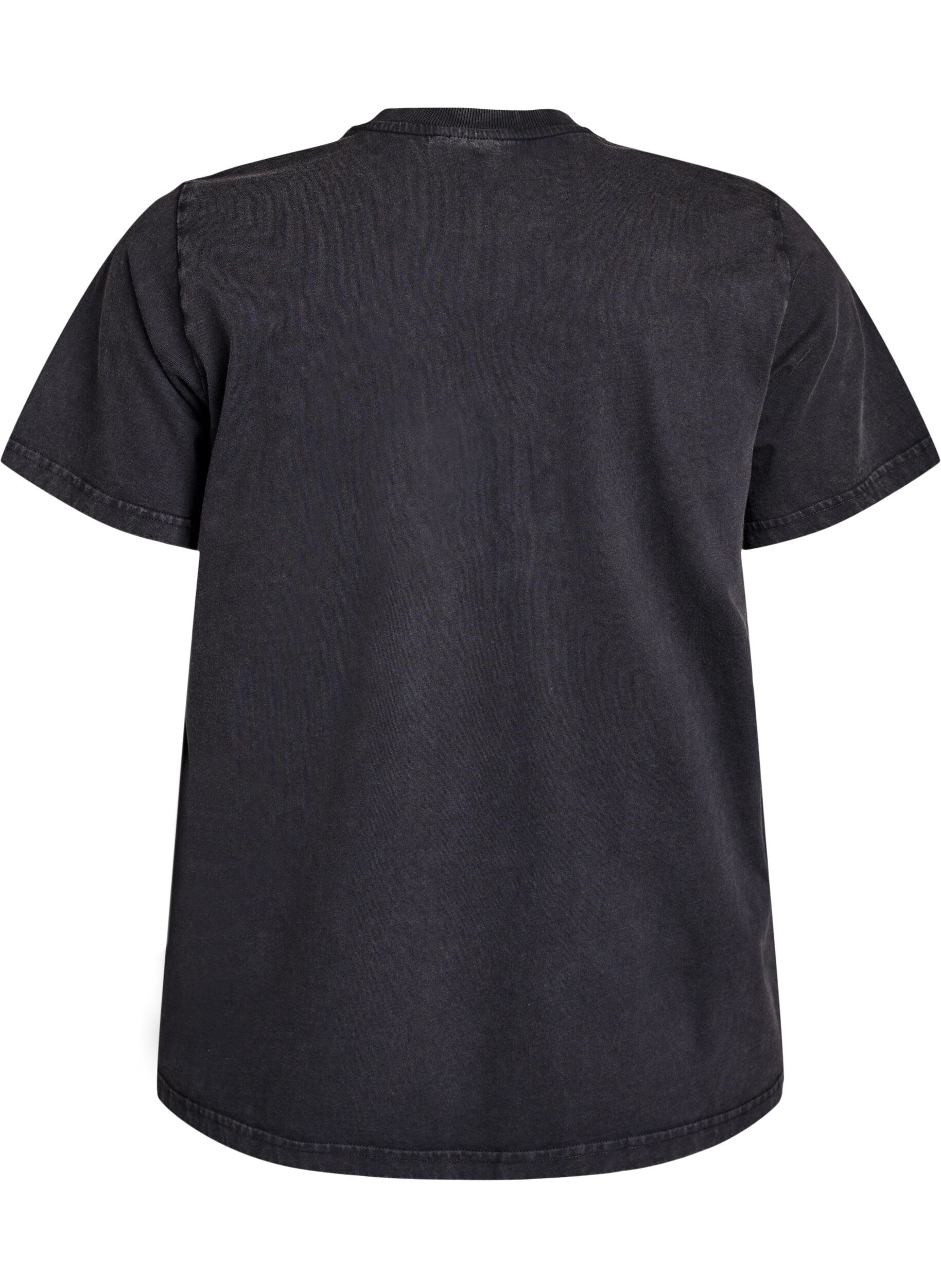 Zizzi T-Shirt mit Teddyb&auml;r-Print und abgenutzter Optik, Grau, Packshot image number 1