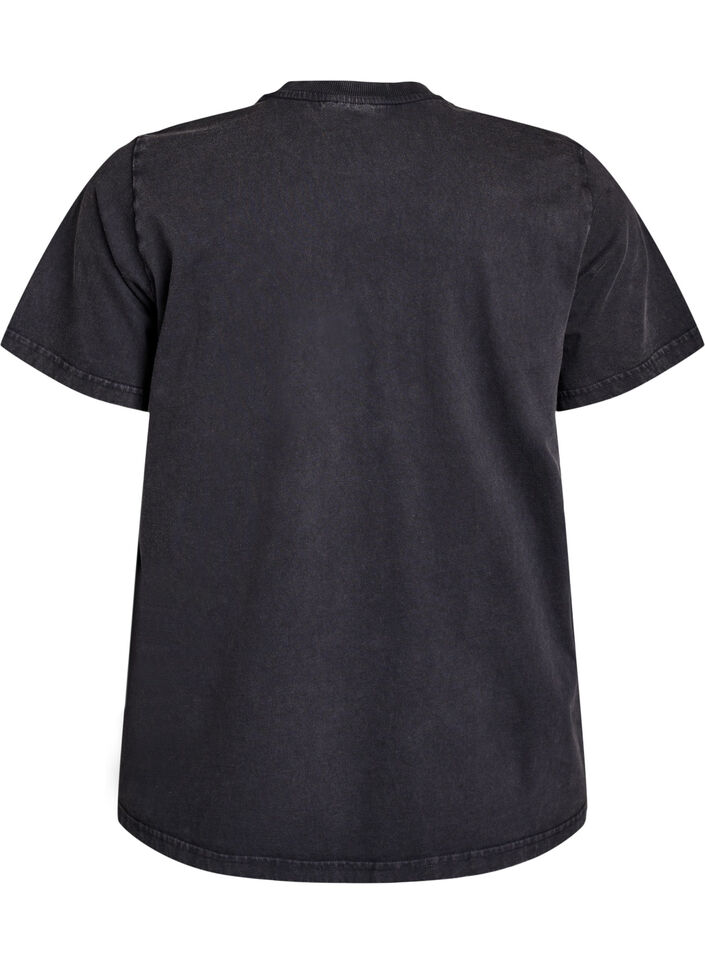 T-Shirt mit Teddybär-Print und abgenutzter Optik, Grau, Packshot image number 1