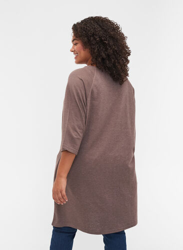 Aktionsartikel - Sweatkleid aus Baumwolle mit Taschen und 3/4-Ärmeln, Iron Melange, Model image number 1