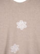 Gestrickte Bluse mit gestickten Blumen, Simply Taupe Mel., Packshot image number 2
