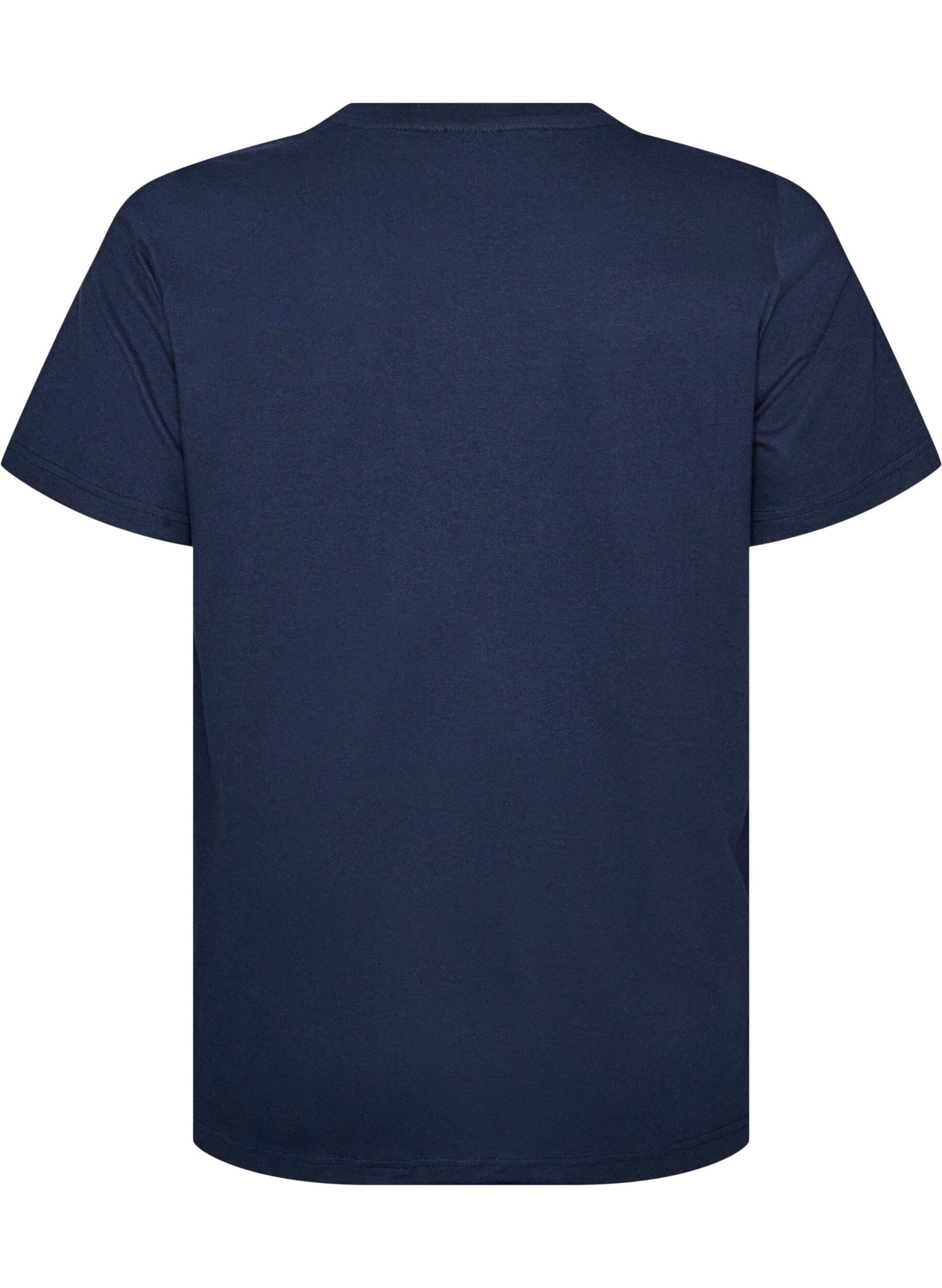 ZizziT-Shirt aus Bio-Baumwolle mit Teddyb&auml;r-Motiv, Blau, Packshot image number 1