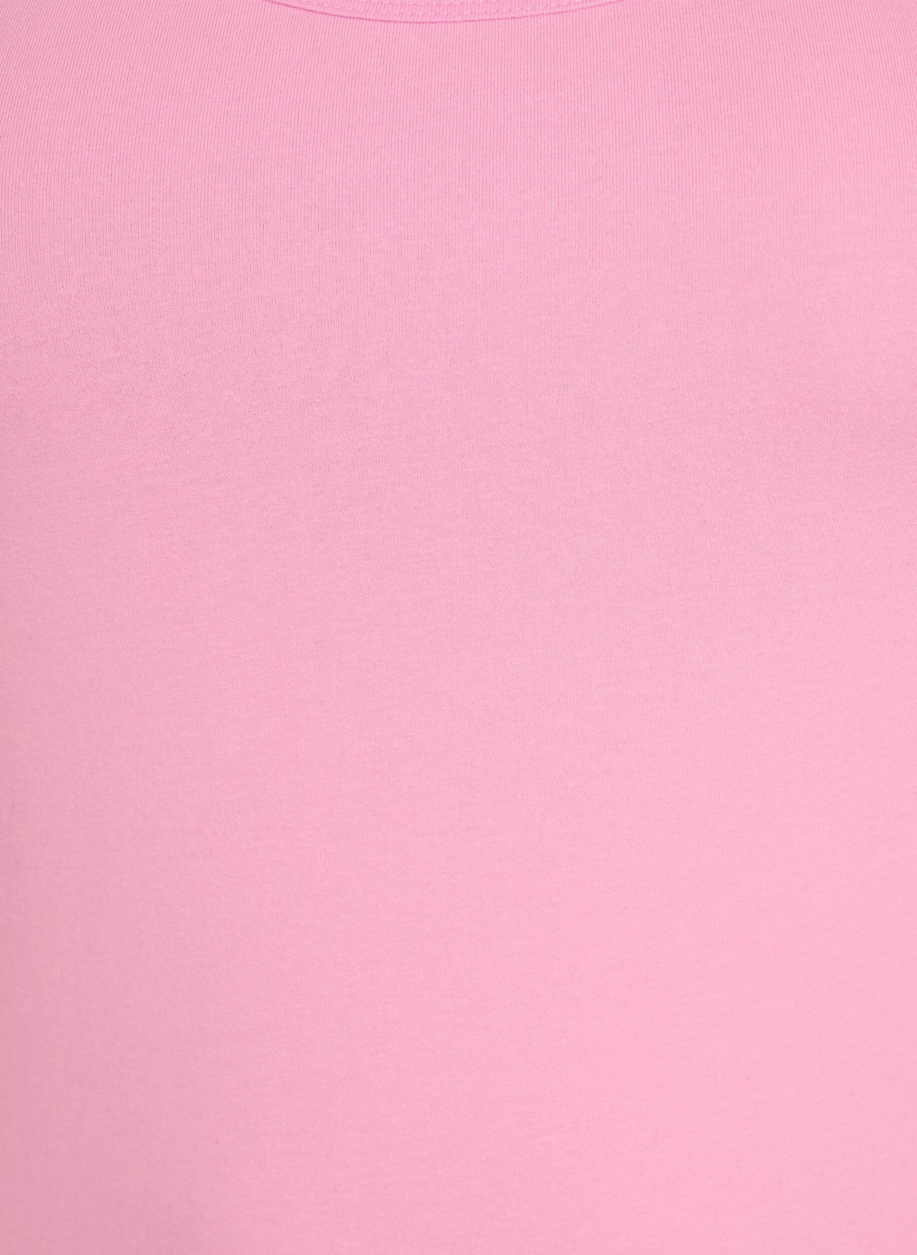 ZizziEinfarbiges Basic Top aus Baumwolle, Pink, Packshot image number 2