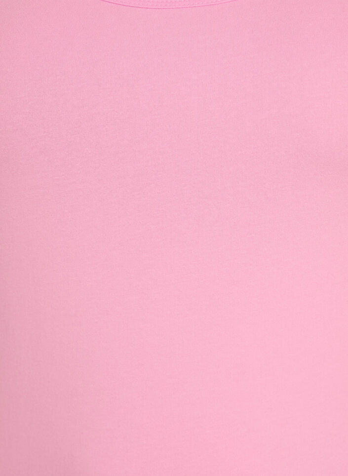 Einfarbiges Basic Top aus Baumwolle, Pink, Packshot image number 2