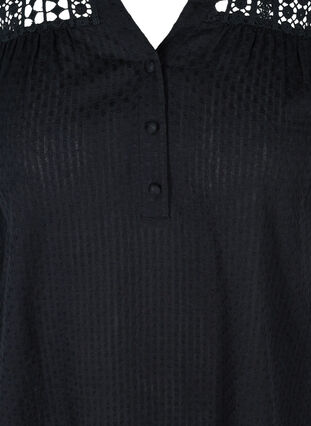 Ärmellose Tunika aus Baumwolle, Black, Packshot image number 2