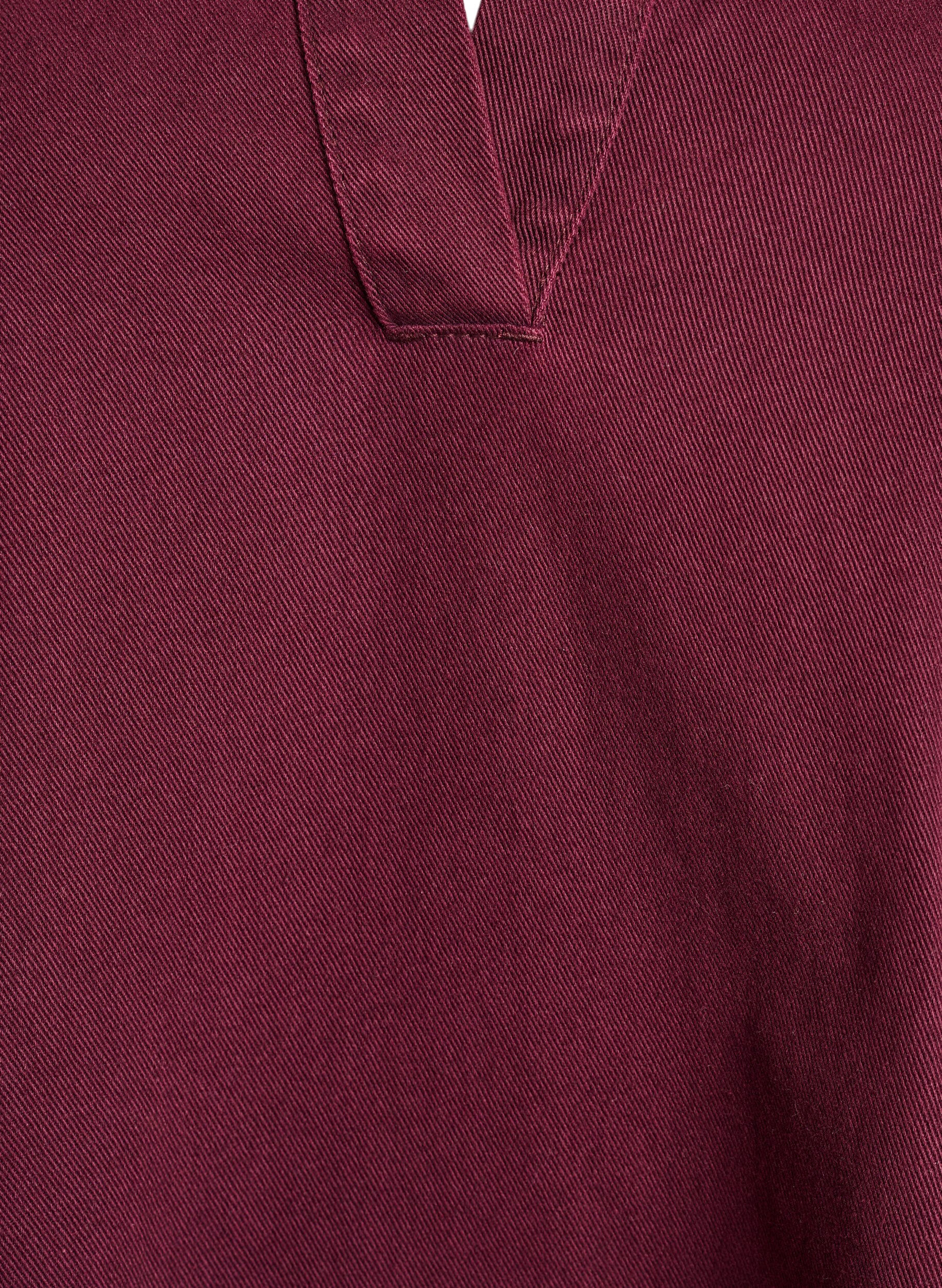 Zizzi Kurzes Jeanskleid mit Kragen und V-Ausschnitt., Rot, Packshot image number 2