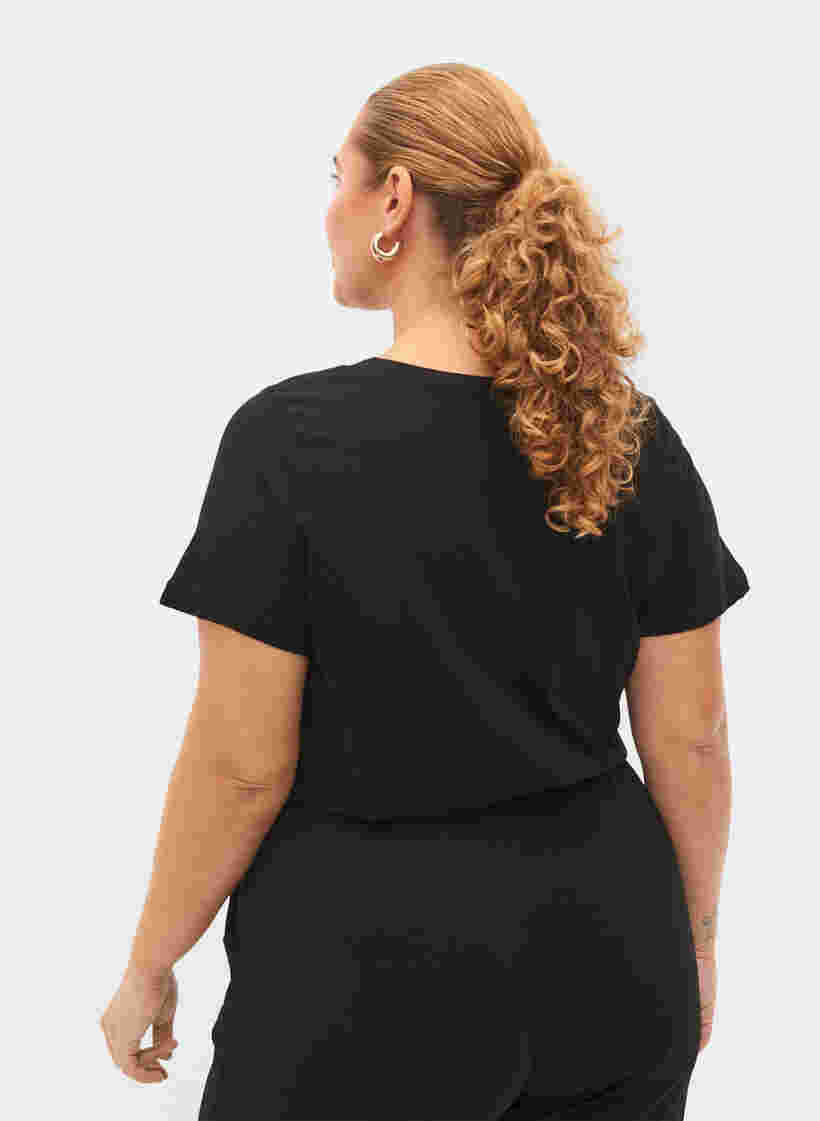 Weihnachts-T-Shirt aus Baumwolle, Black Loading, Model image number 1
