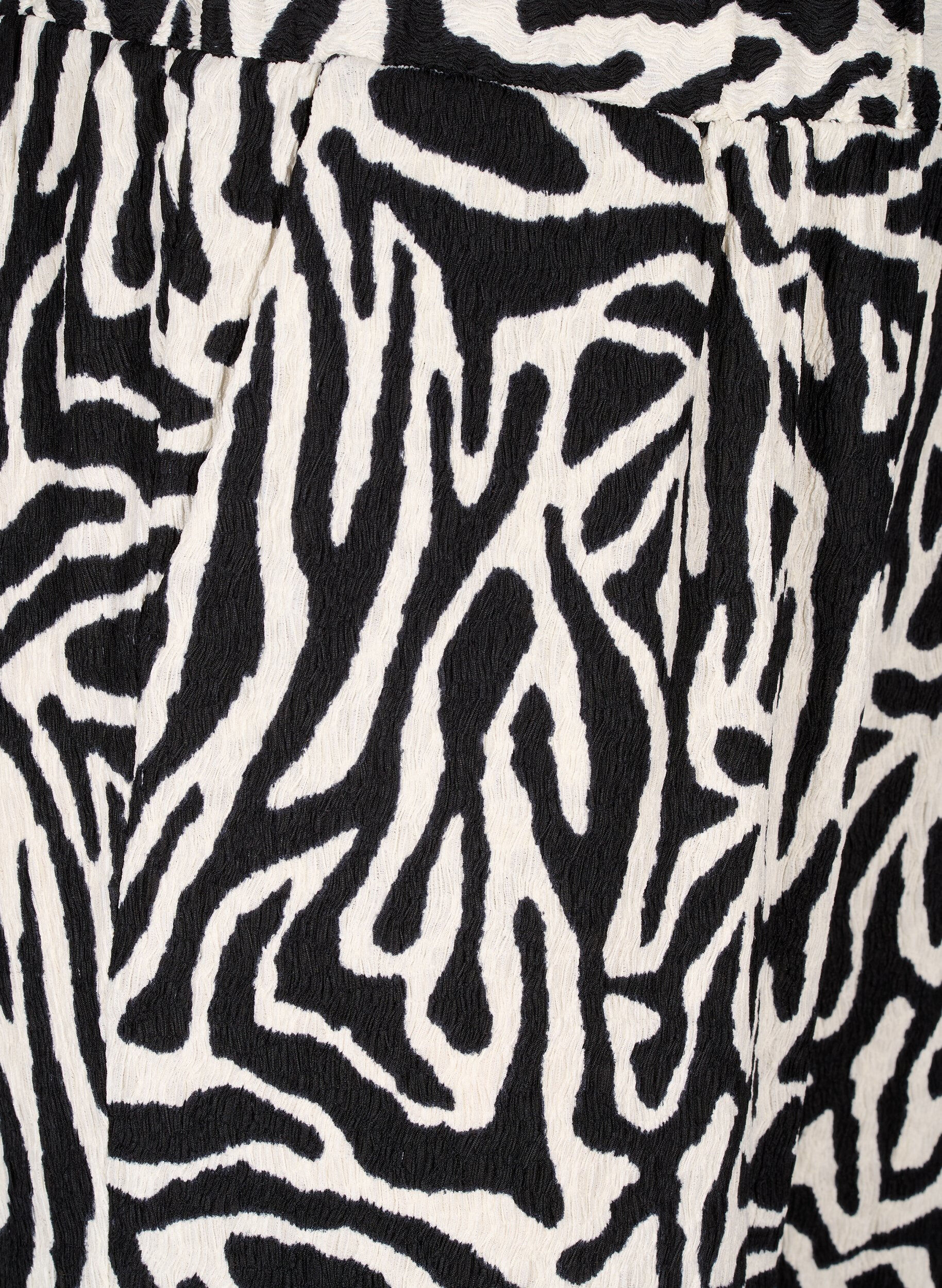 Zizzi Hose mit Zebraprint, Schwarz, Packshot image number 2