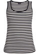 Gestreiftes Tanktop mit Rippenstruktur, Schwarz, Packshot image number 0