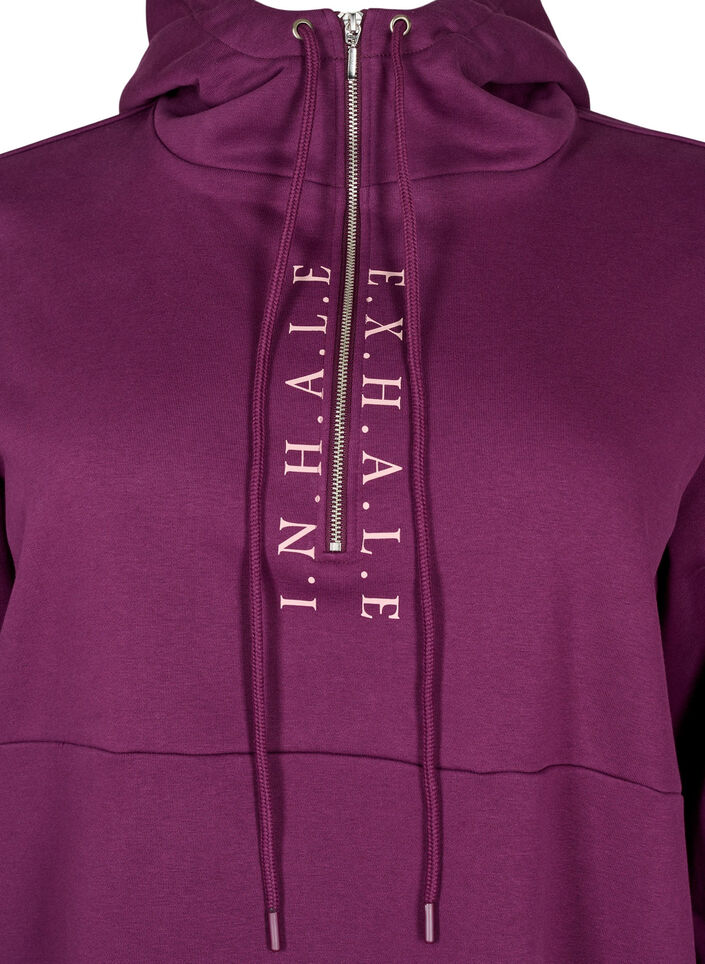 Sportliches Sweatshirtkleid mit Kapuze, Pickled Beet/SilverP, Packshot image number 2