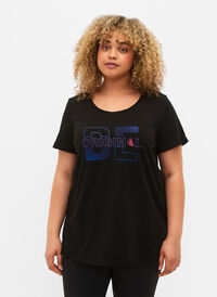 Trainings-T-Shirt mit Print, Black w. Be Original, Model