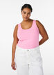 Einfarbiges Basic Top aus Baumwolle, Pink, Model image number 0
