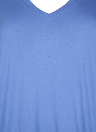 Einfarbiges Oversize T-Shirt mit V-Ausschnitt, Marina, Packshot image number 2