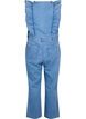 Denim-Jumpsuit mit Rüschen, Light Blue Denim, Packshot image number 1
