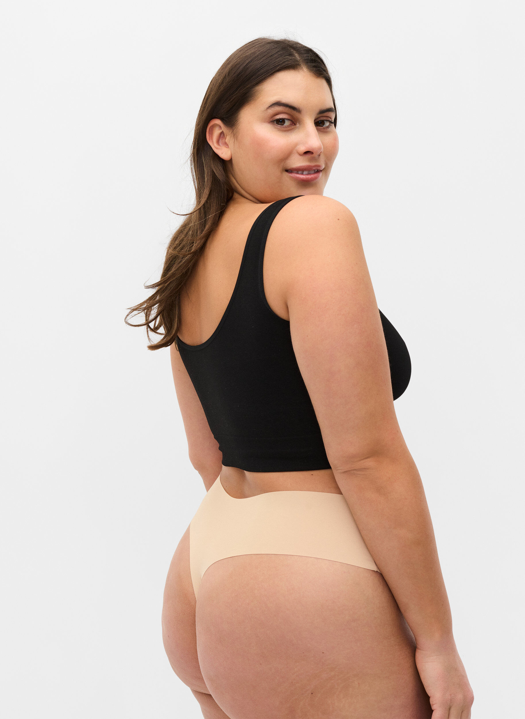Zizzi 2er-Pack invisible G-String , Beige, Model image number 1