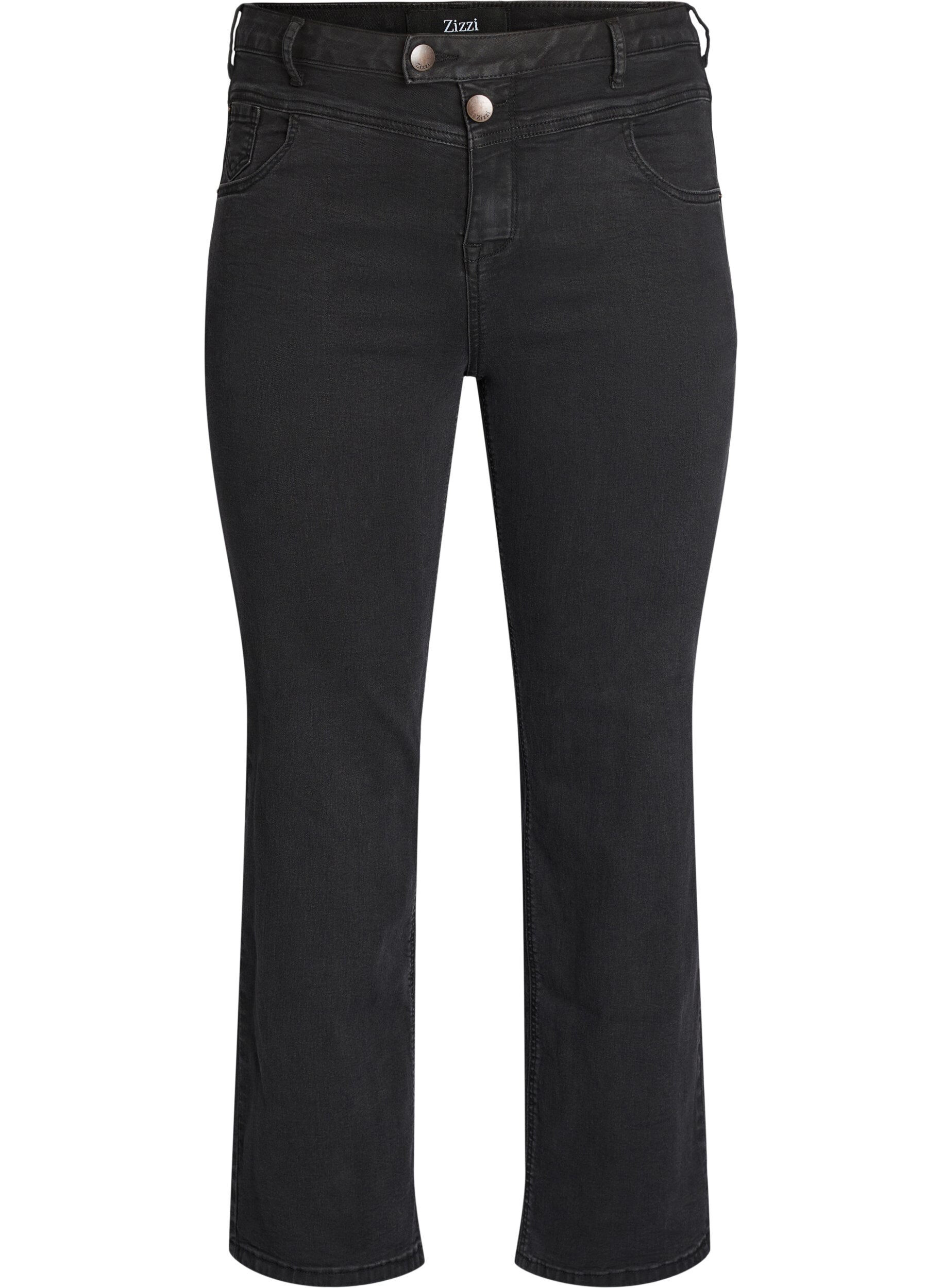 ZizziGemma Jeans in Regular Fit mit hohem Bund, Schwarz, Packshot image number 0