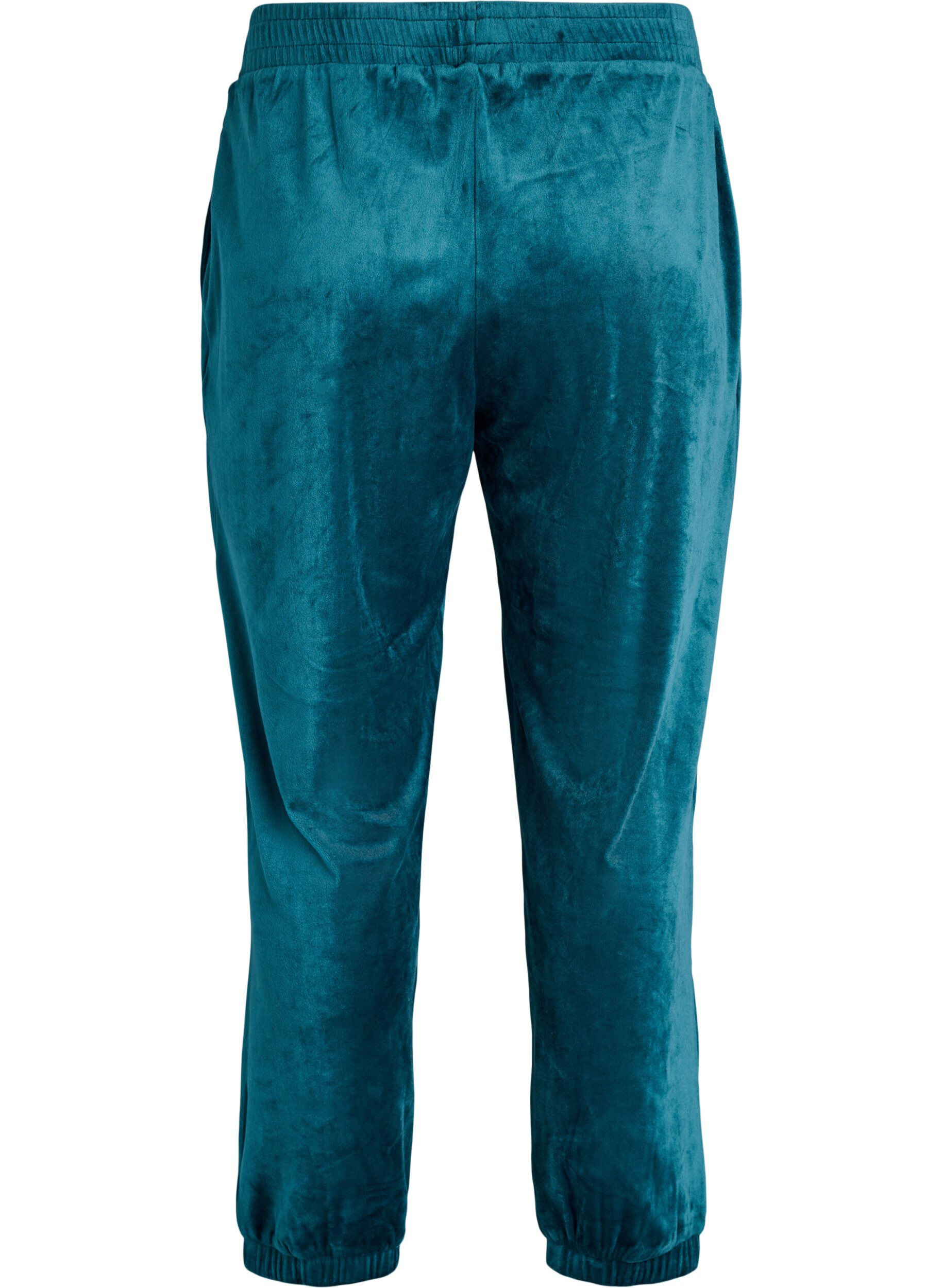 ZizziLockere Samt-Hose, Gr&uuml;n, Packshot image number 1