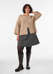 Strickjacke aus Wollmischung mit 3/4-&Auml;rmeln, Beige, Model image number 1